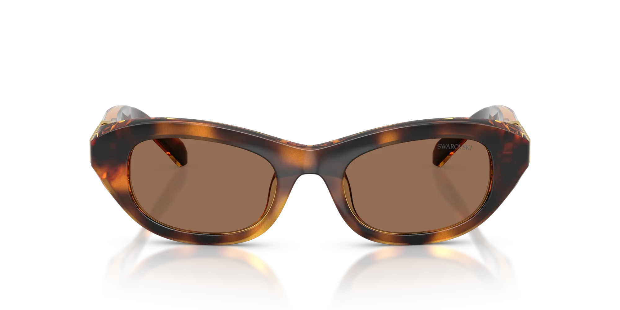 Swarovski SK6036U 100273 Occhiali da sole Acetato Tartaruga Marrone Pillow Normale - immagine 3
