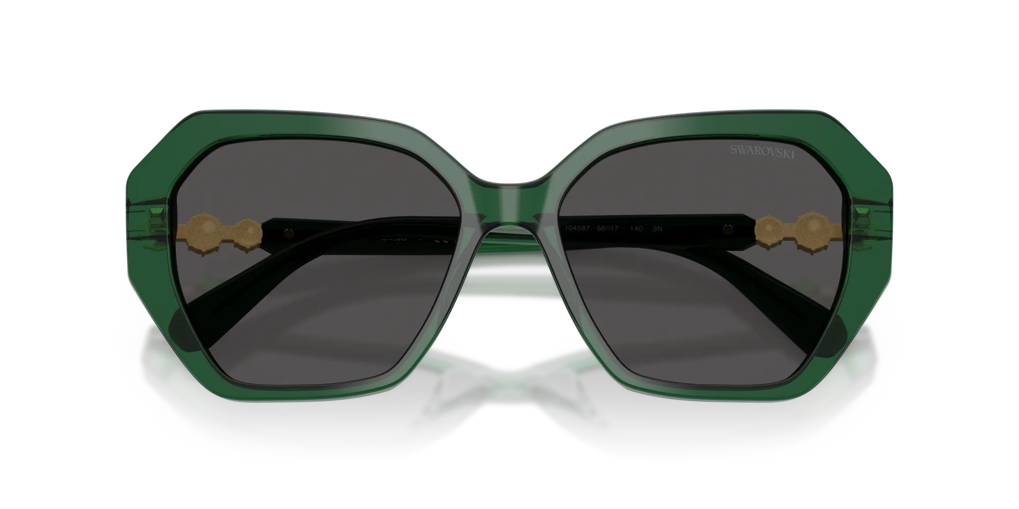 Swarovski SK6017 104587 Occhiali da sole Acetato Verde Grigio Geometrica Normale - immagine 2