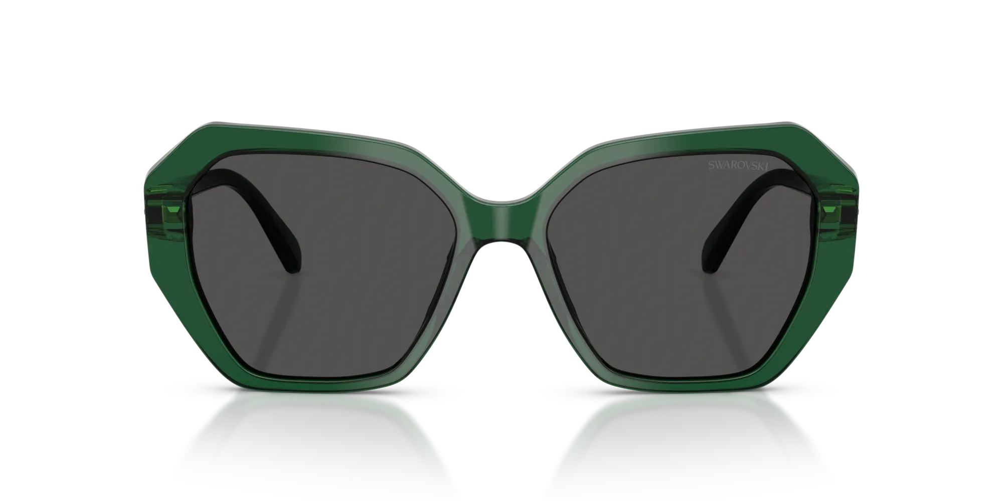 Swarovski SK6017 104587 Occhiali da sole Acetato Verde Grigio Geometrica Normale - immagine 3