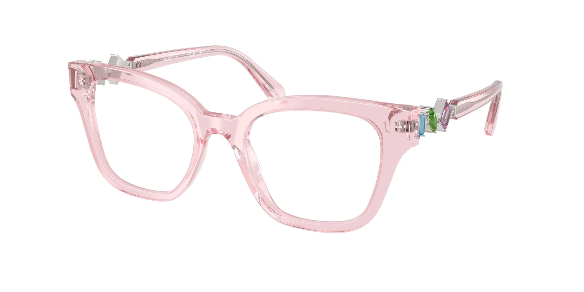 Swarovski SK2048 3001 Montature da vista Acetato Rosa Squadrata Normale - immagine 1