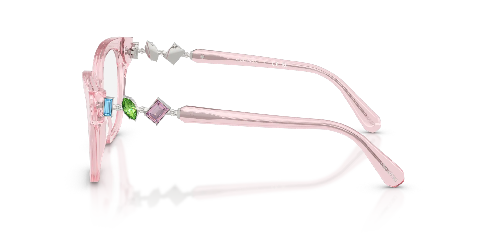 Swarovski SK2048 3001 Montature da vista Acetato Rosa Squadrata Normale - immagine 4