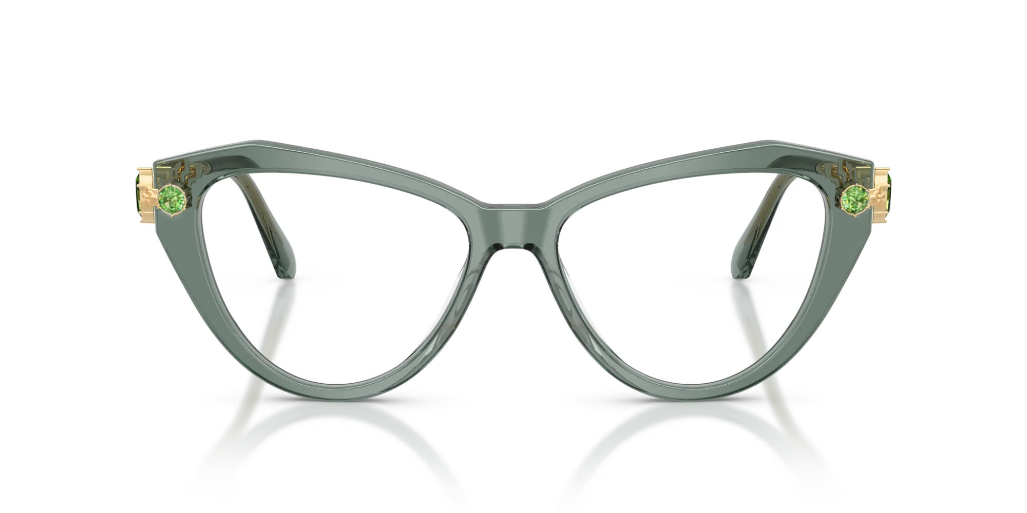 Swarovski SK2047 1043 Montature da vista Acetato Verde Cat Eye Normale - immagine 3