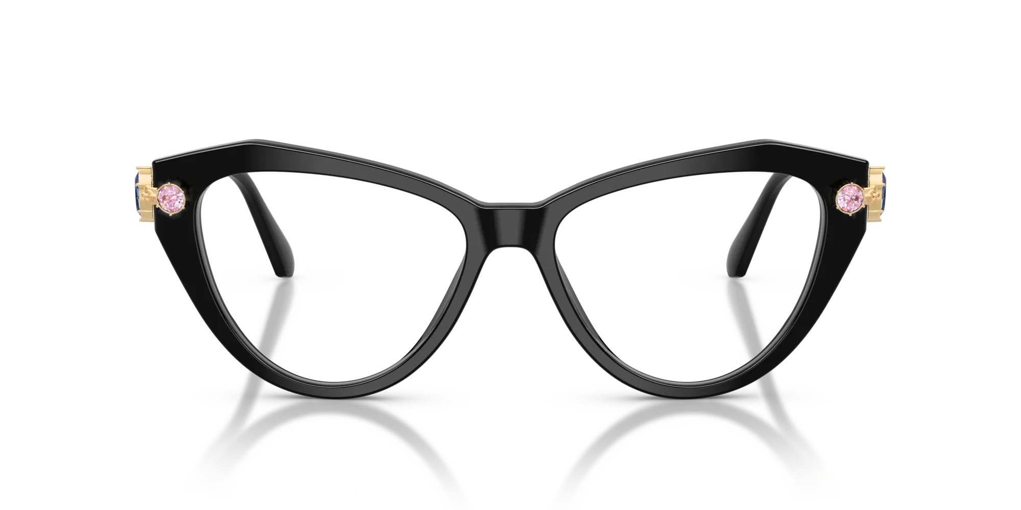 Swarovski SK2047 1001 Montature da vista Acetato Nero Cat Eye Normale - immagine 3