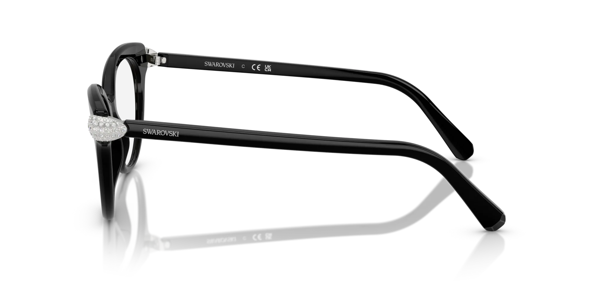 Swarovski SK2046 1001 Montature da vista Acetato Nero Pantos Normale - immagine 4