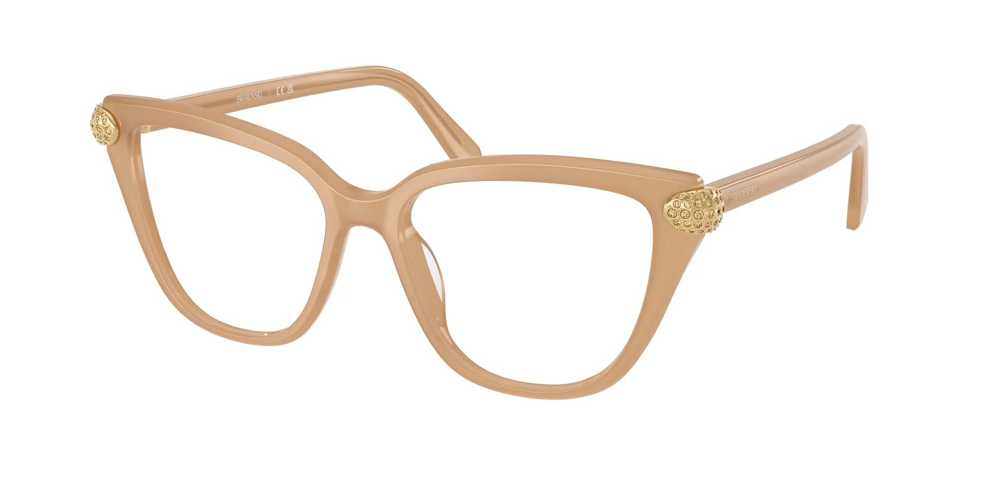 Swarovski SK2045 2002 Montature da vista Acetato Beige Cat Eye Normale - immagine 1