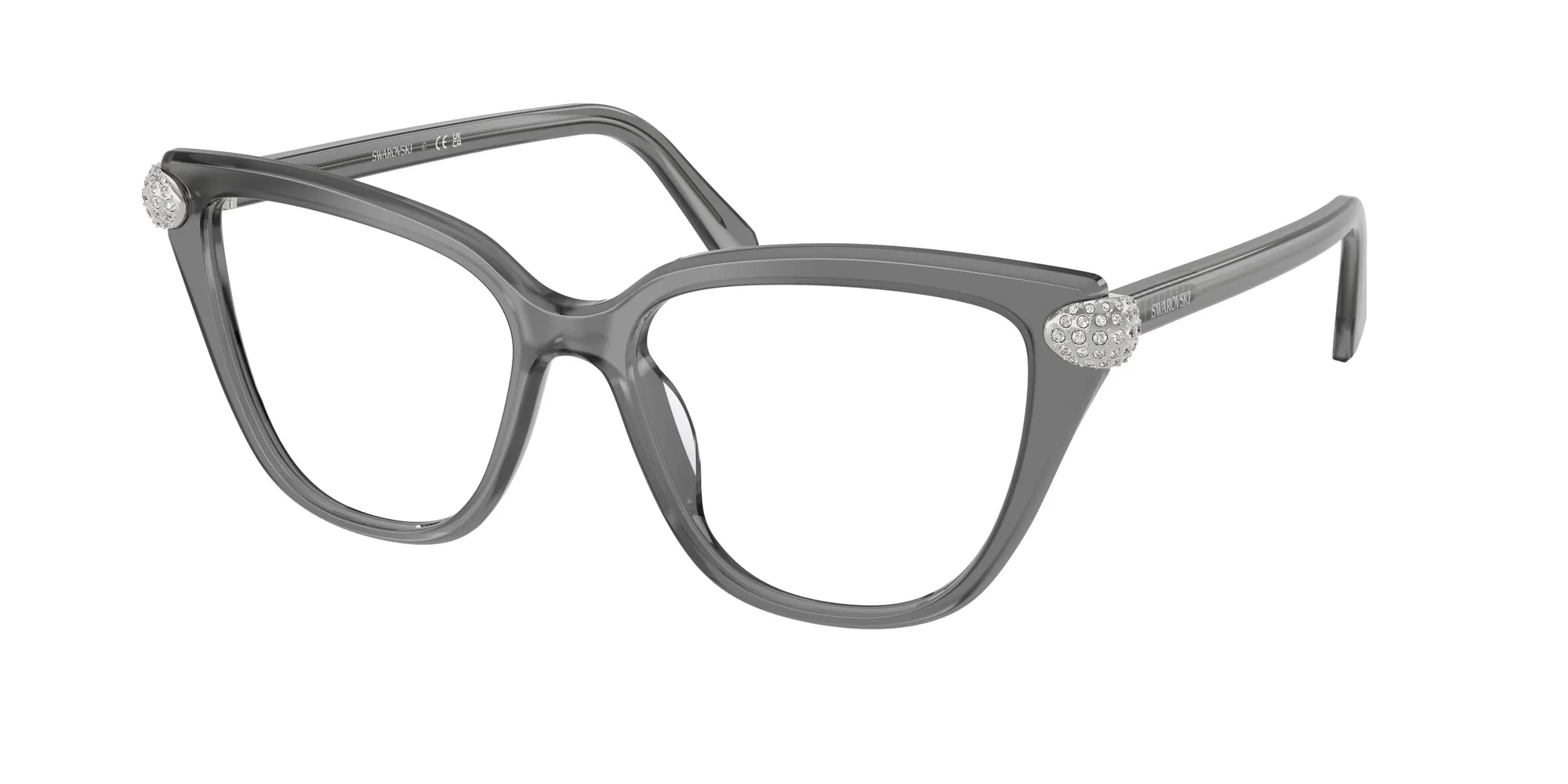 Swarovski SK2045 1072 Montature da vista Acetato Grigio Cat Eye Normale - immagine 1