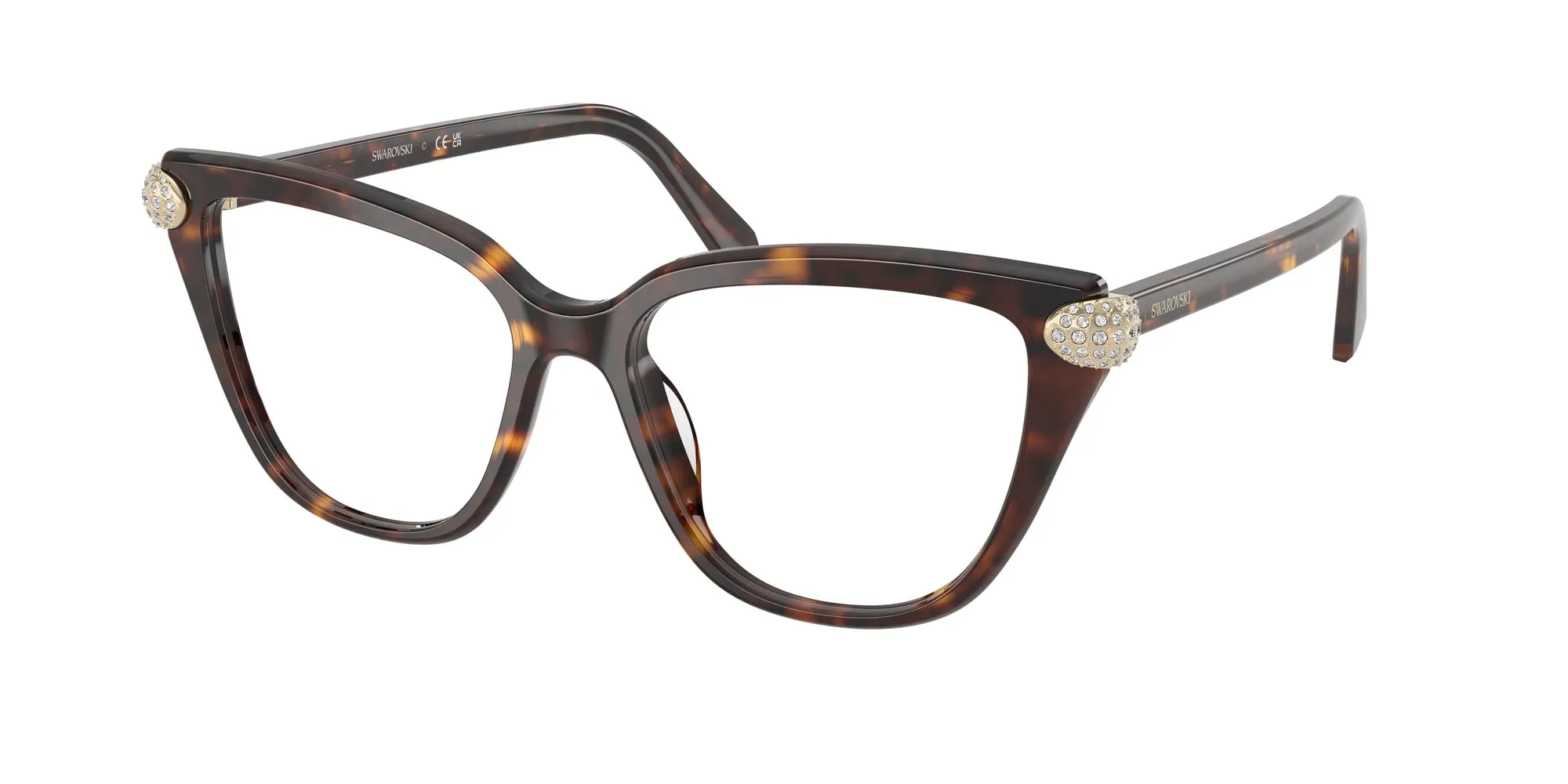 Swarovski SK2045 1002 Montature da vista Acetato Tartaruga Cat Eye Normale - immagine 1