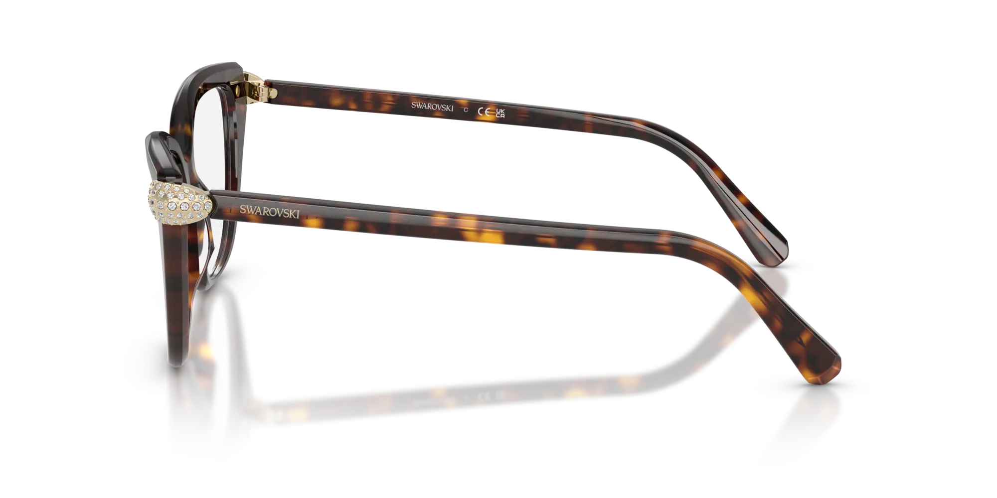 Swarovski SK2045 1002 Montature da vista Acetato Tartaruga Cat Eye Normale - immagine 4