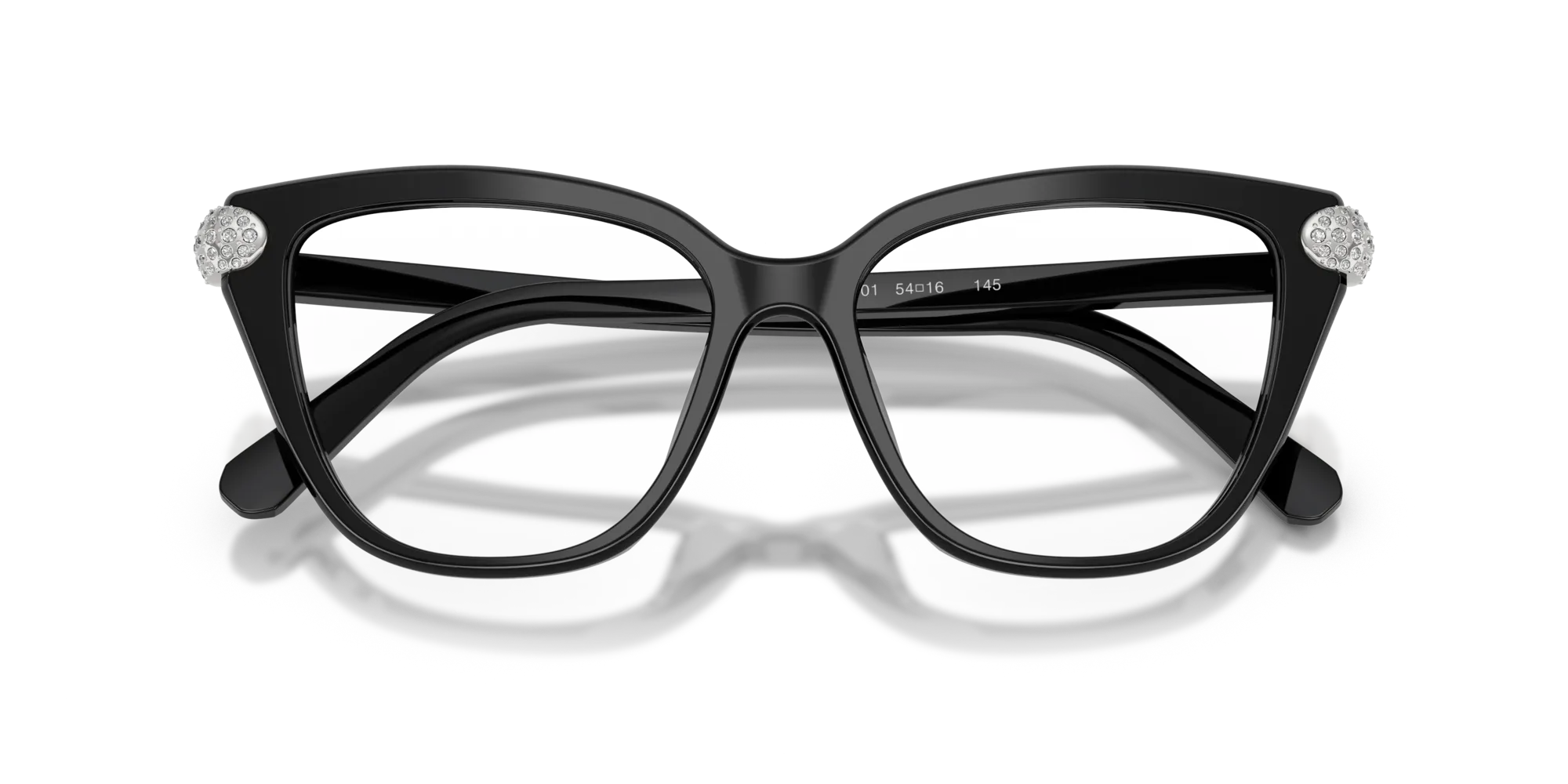 Swarovski SK2045 1001 Montature da vista Acetato Nero Cat Eye Normale - immagine 2