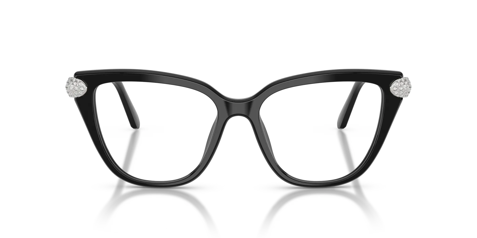 Swarovski SK2045 1001 Montature da vista Acetato Nero Cat Eye Normale - immagine 3