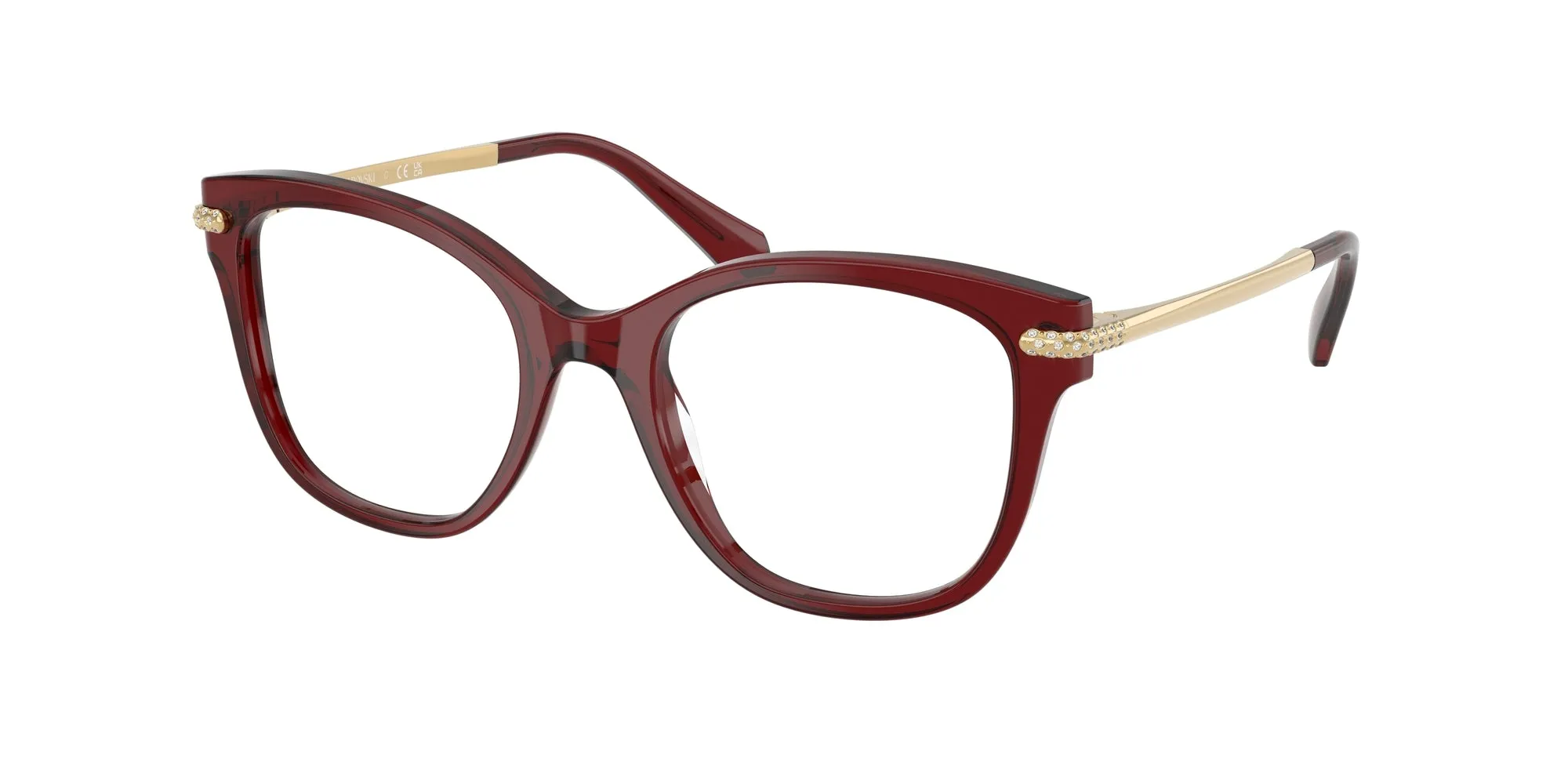 Swarovski SK2044 1073 Montature da vista Acetato Rosso Squadrata Normale - immagine 1