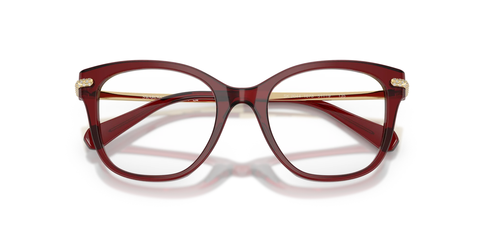 Swarovski SK2044 1073 Montature da vista Acetato Rosso Squadrata Normale - immagine 2