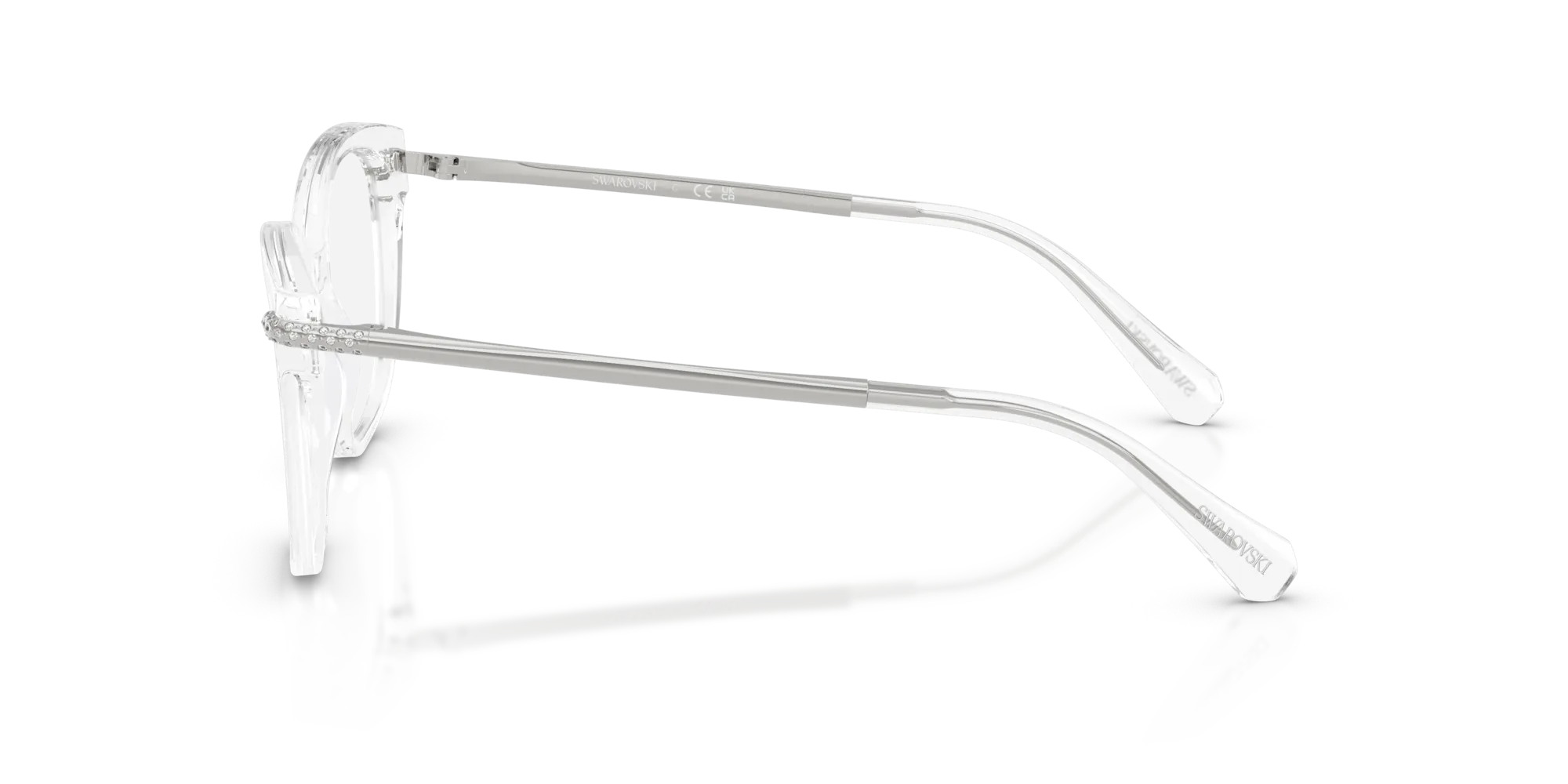 Swarovski SK2044 1027 Montature da vista Acetato Trasparente Squadrata Normale - immagine 4