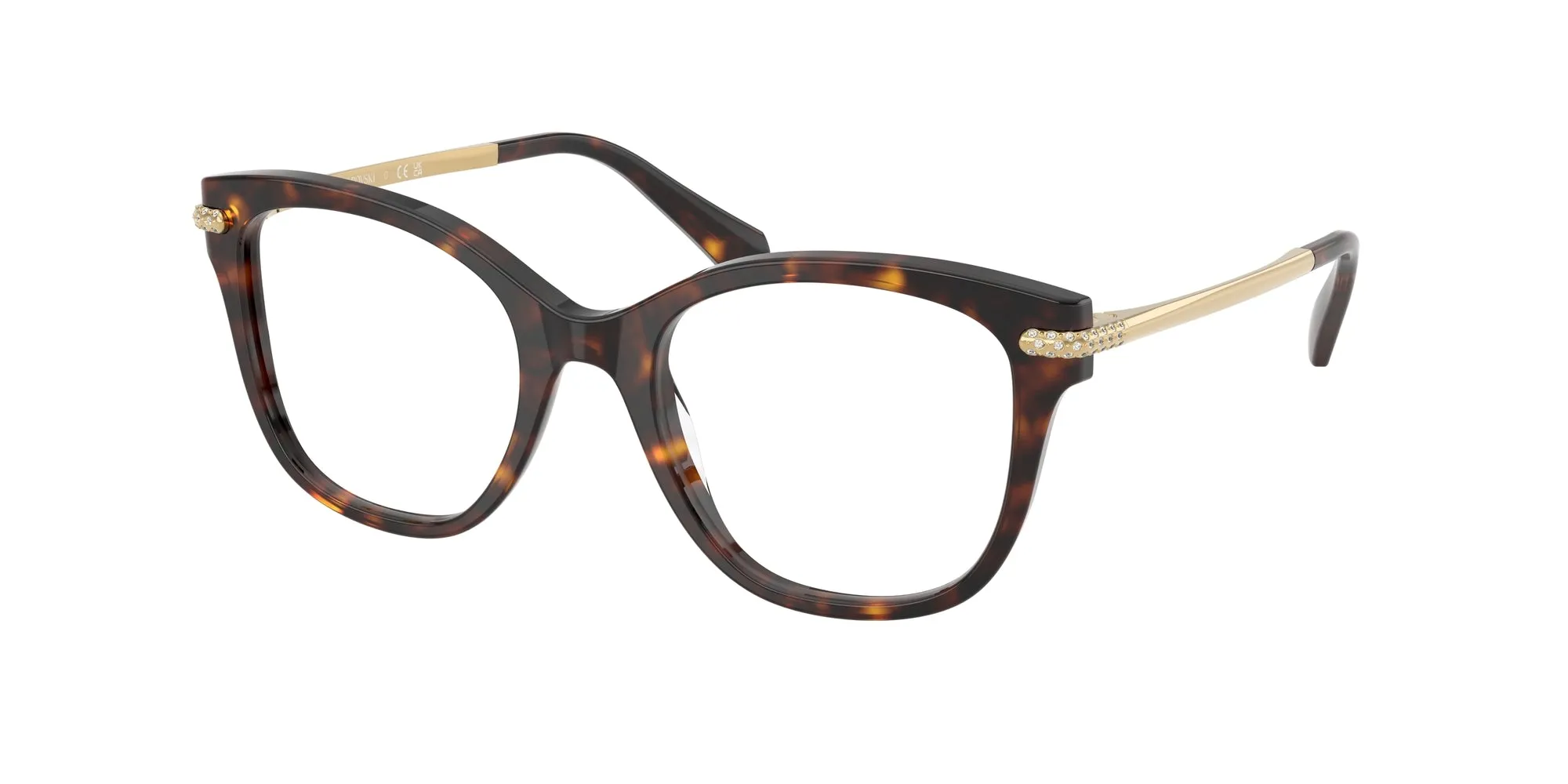 Swarovski SK2044 1002 Montature da vista Acetato Tartaruga Squadrata Normale - immagine 1