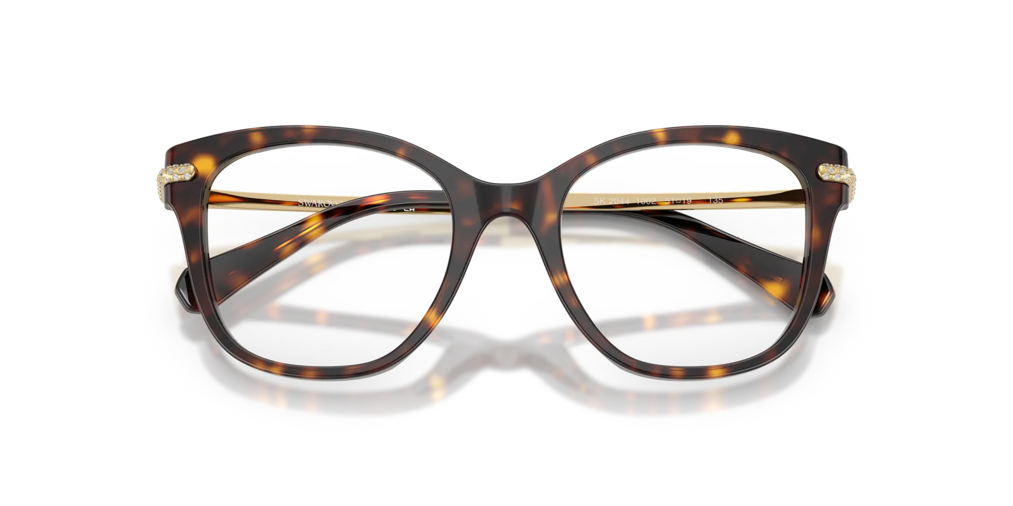 Swarovski SK2044 1002 Montature da vista Acetato Tartaruga Squadrata Normale - immagine 2