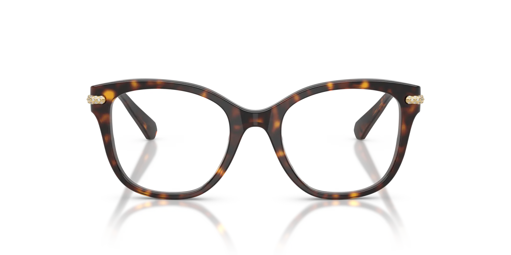 Swarovski SK2044 1002 Montature da vista Acetato Tartaruga Squadrata Normale - immagine 3