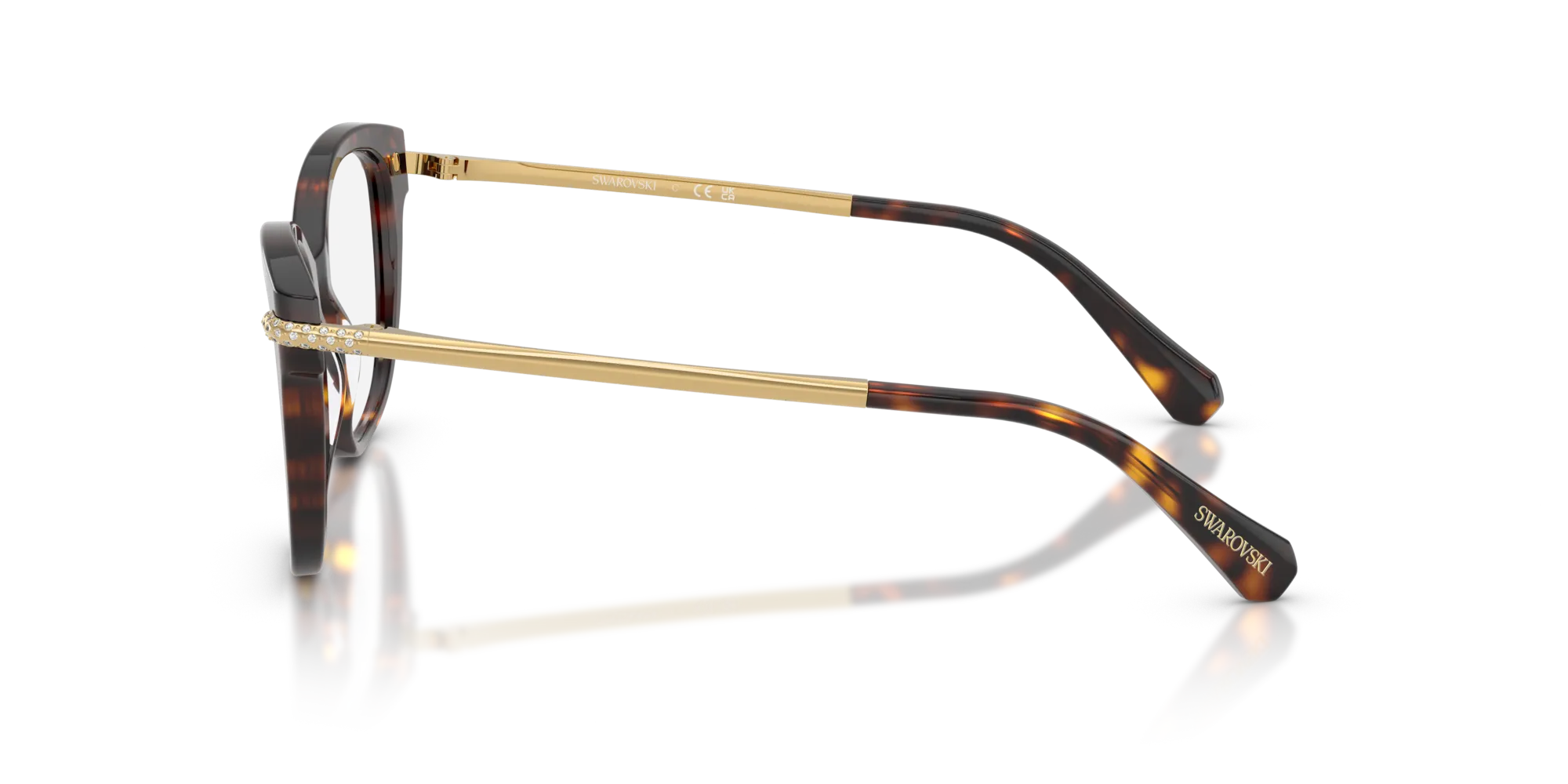 Swarovski SK2044 1002 Montature da vista Acetato Tartaruga Squadrata Normale - immagine 4