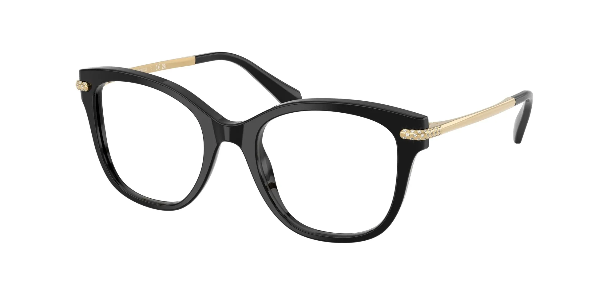Swarovski SK2044 1001 Montature da vista Acetato Nero Squadrata Normale - immagine 1