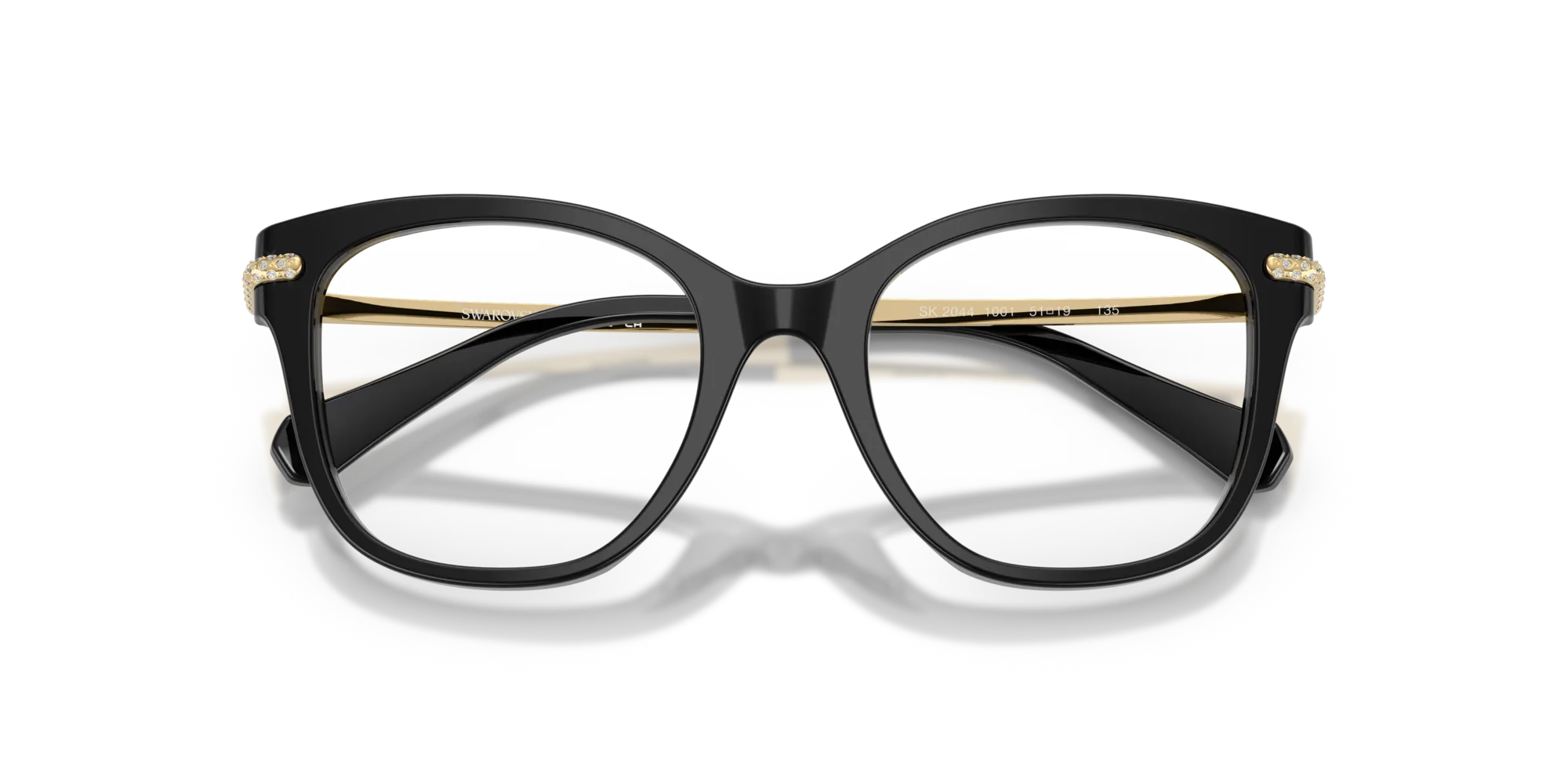 Swarovski SK2044 1001 Montature da vista Acetato Nero Squadrata Normale - immagine 2