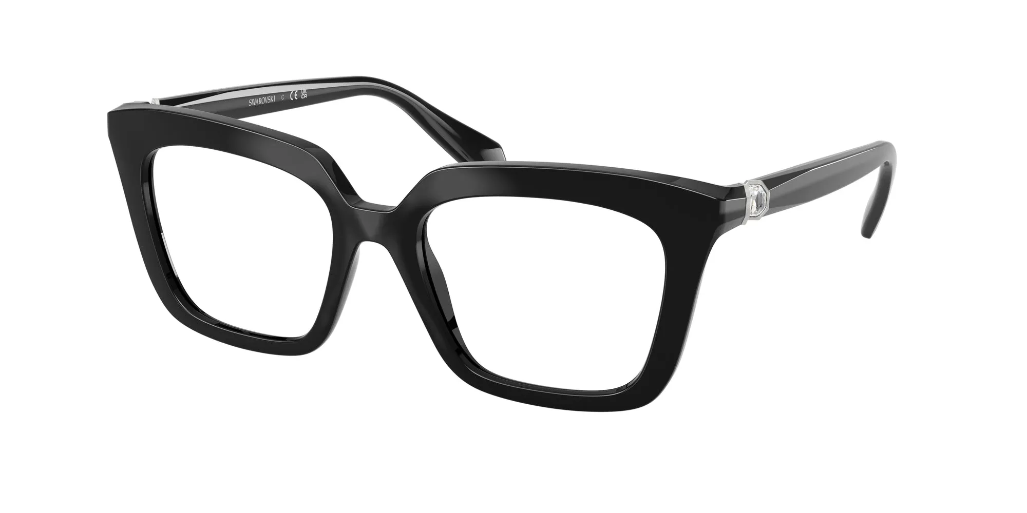 Swarovski SK2043 1038 Montature da vista Acetato Nero Squadrata Normale - immagine 1