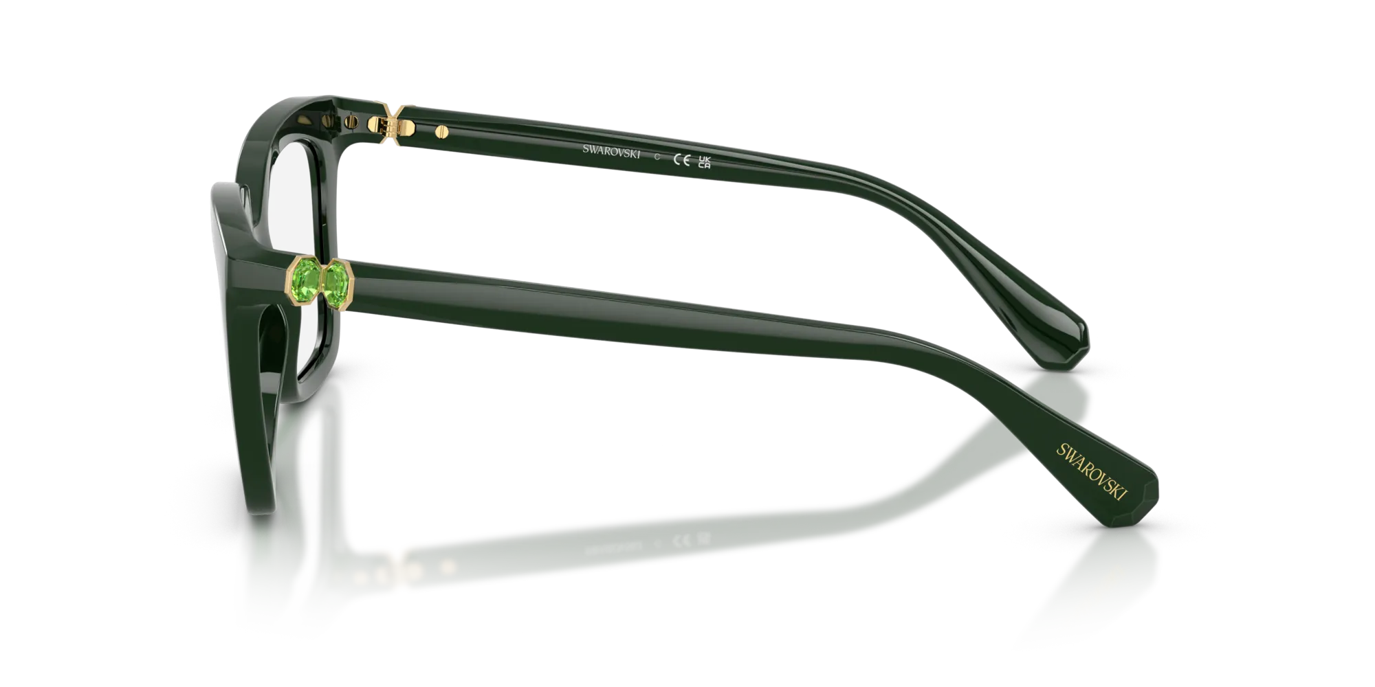 Swarovski SK2043 1026 Montature da vista Acetato Verde Squadrata Normale - immagine 4