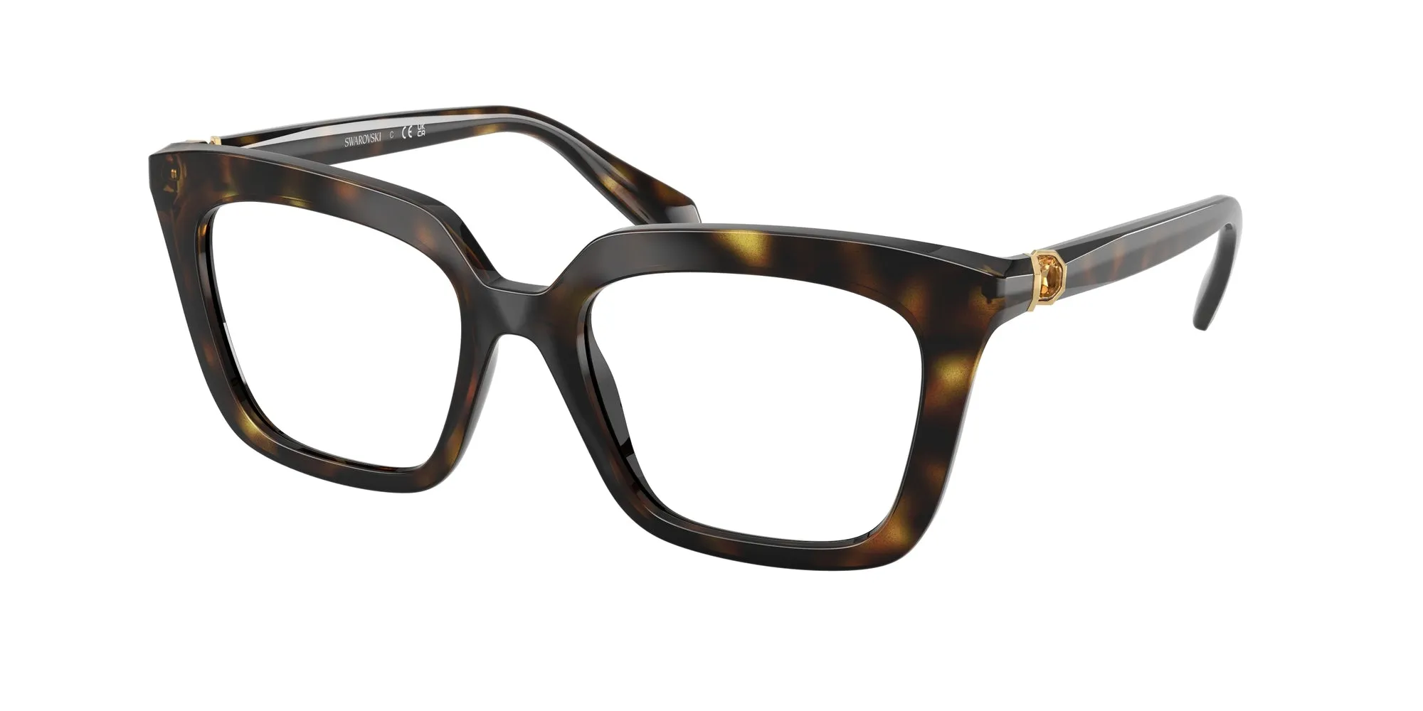 Swarovski SK2043 1002 Montature da vista Acetato Tartaruga Squadrata Normale - immagine 1