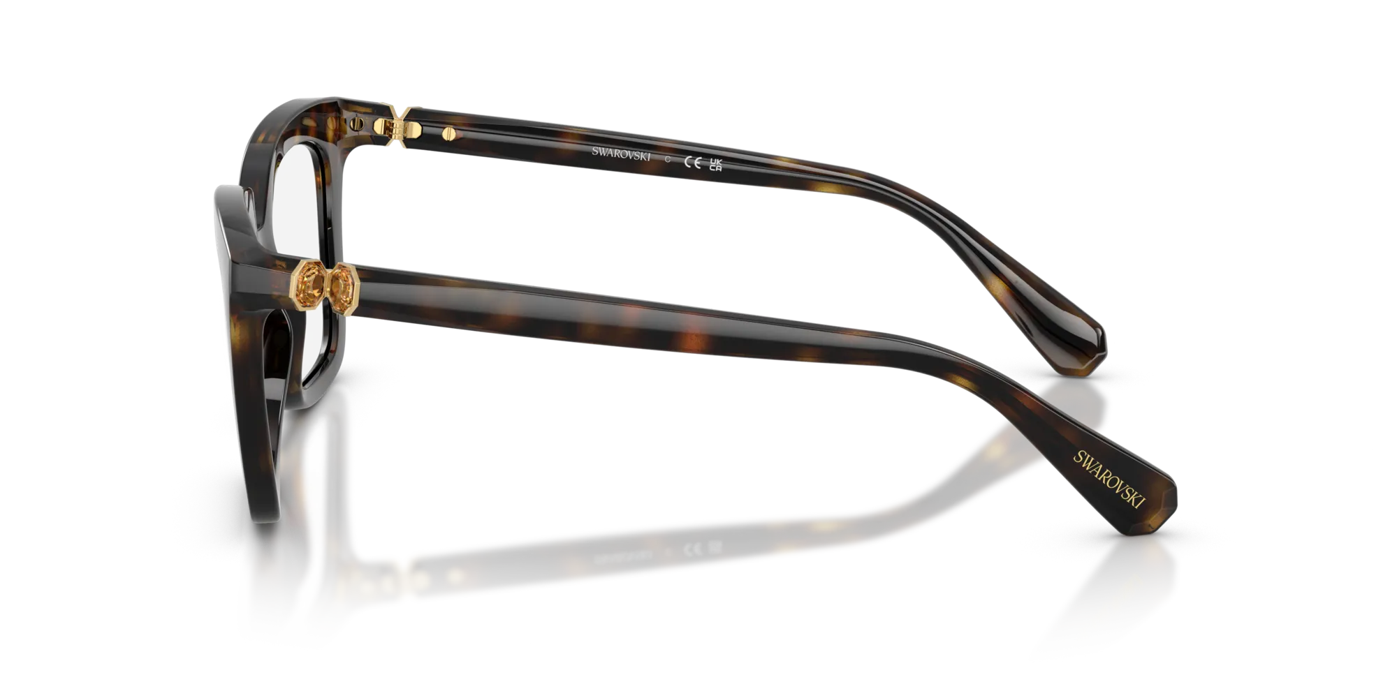 Swarovski SK2043 1002 Montature da vista Acetato Tartaruga Squadrata Normale - immagine 4