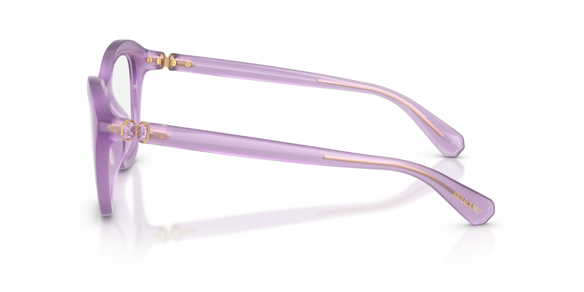 Swarovski SK2042U 1075 Montature da vista Iniettato Viola Cat Eye Normale - immagine 4