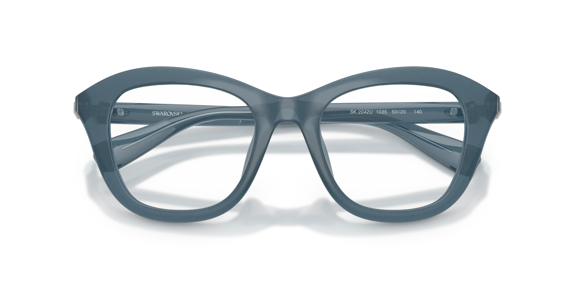 Swarovski SK2042U 1035 Montature da vista Iniettato Blu Cat Eye Normale - immagine 2