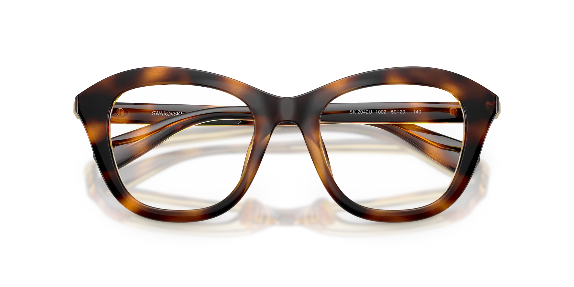 Swarovski SK2042U 1002 Montature da vista Iniettato Tartaruga Cat Eye Normale - immagine 2