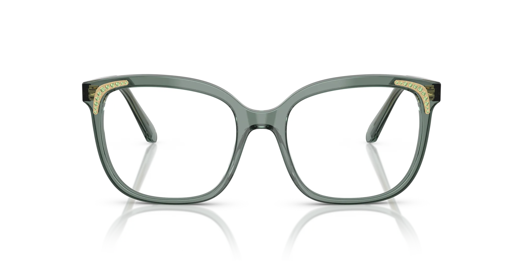 Swarovski SK2033 1043 Montature da vista Acetato Verde Farfalla Normale - immagine 3