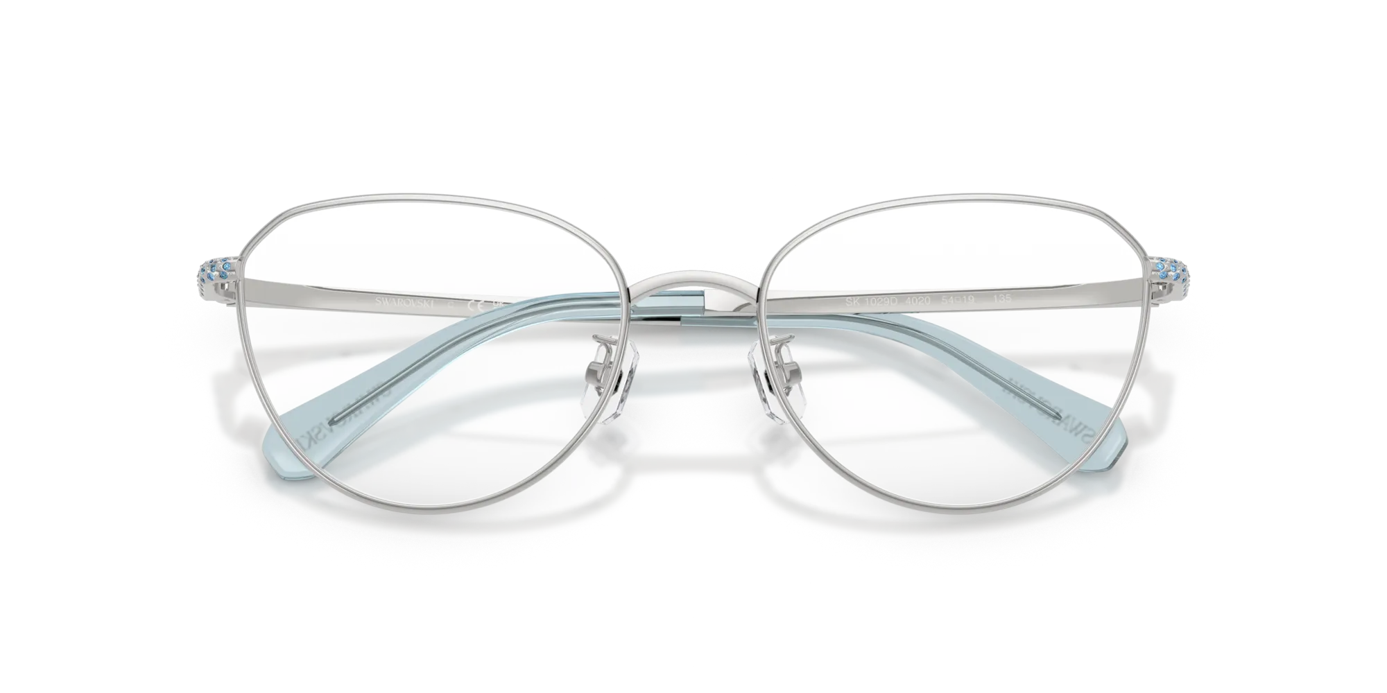 Swarovski SK1029D 4020 Montature da vista Metallo Argento Rotonda Normale - immagine 2