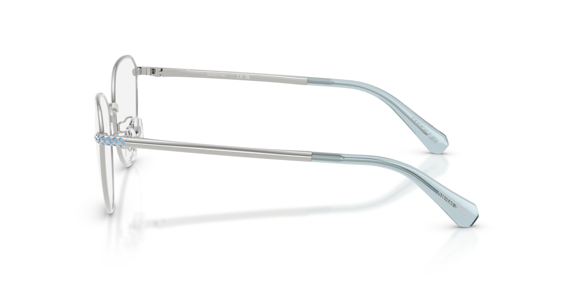 Swarovski SK1029D 4020 Montature da vista Metallo Argento Rotonda Normale - immagine 4