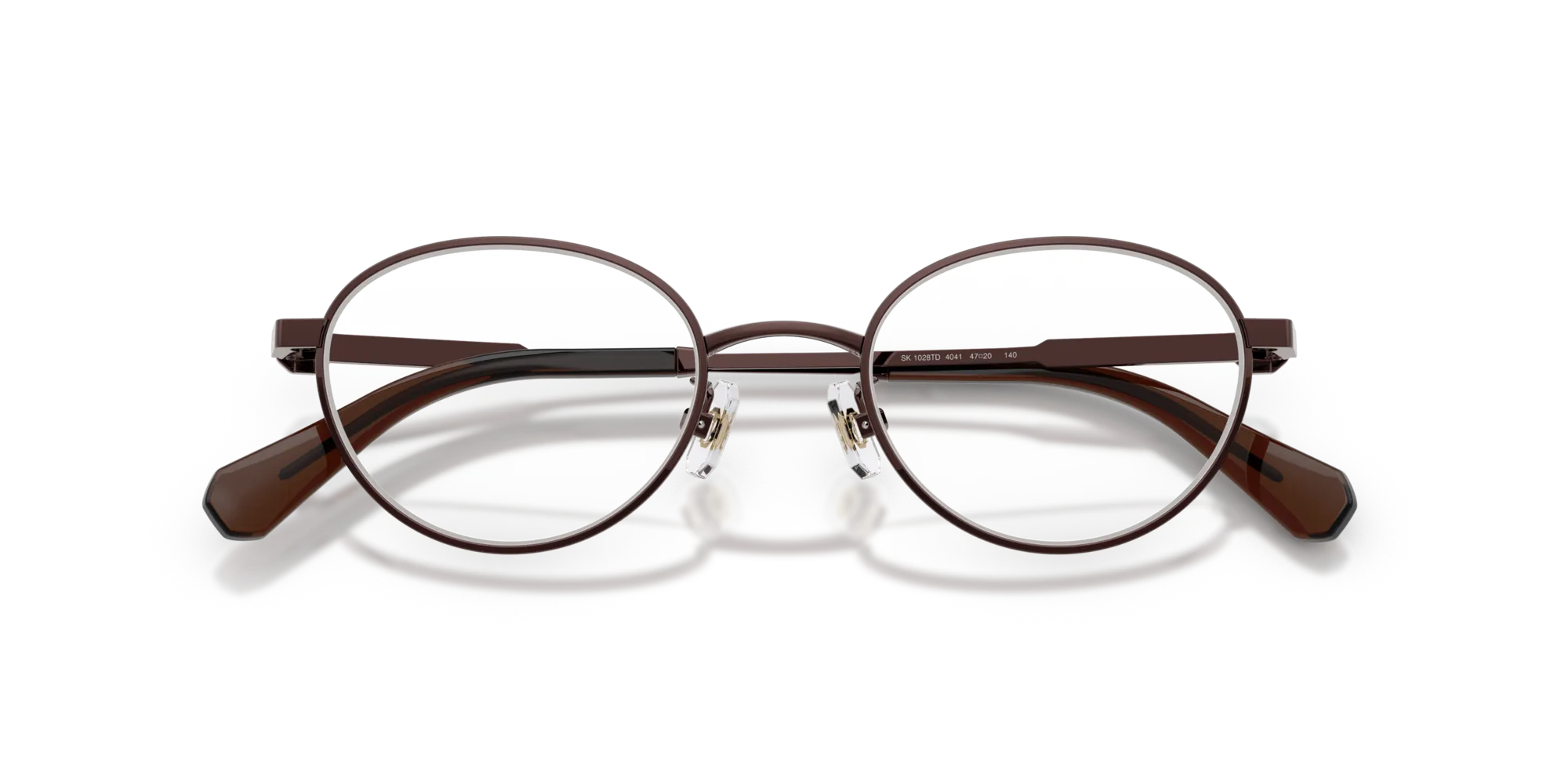Swarovski SK1028TD 4041 Montature da vista Titanio Marrone Rotonda Normale - immagine 2