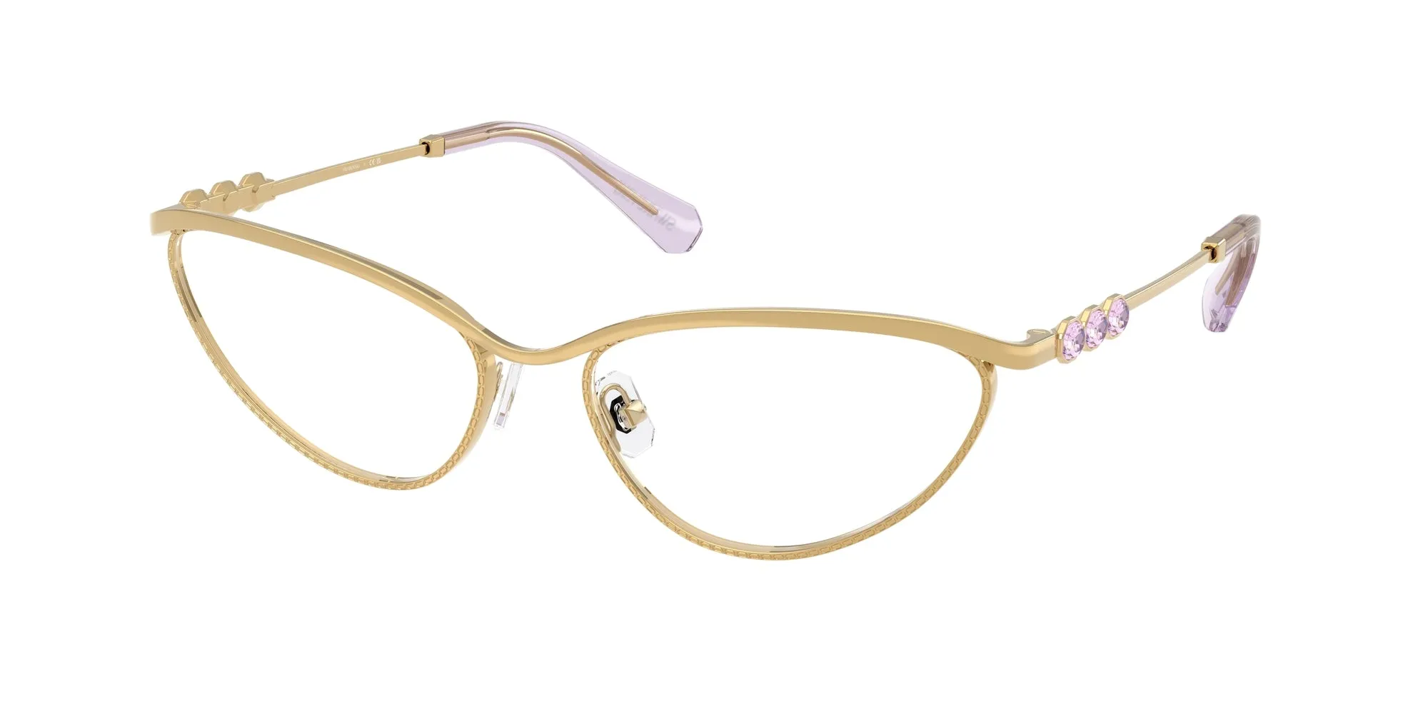 Swarovski SK1027 4017 Montature da vista Metallo Oro Cat Eye Normale - immagine 1