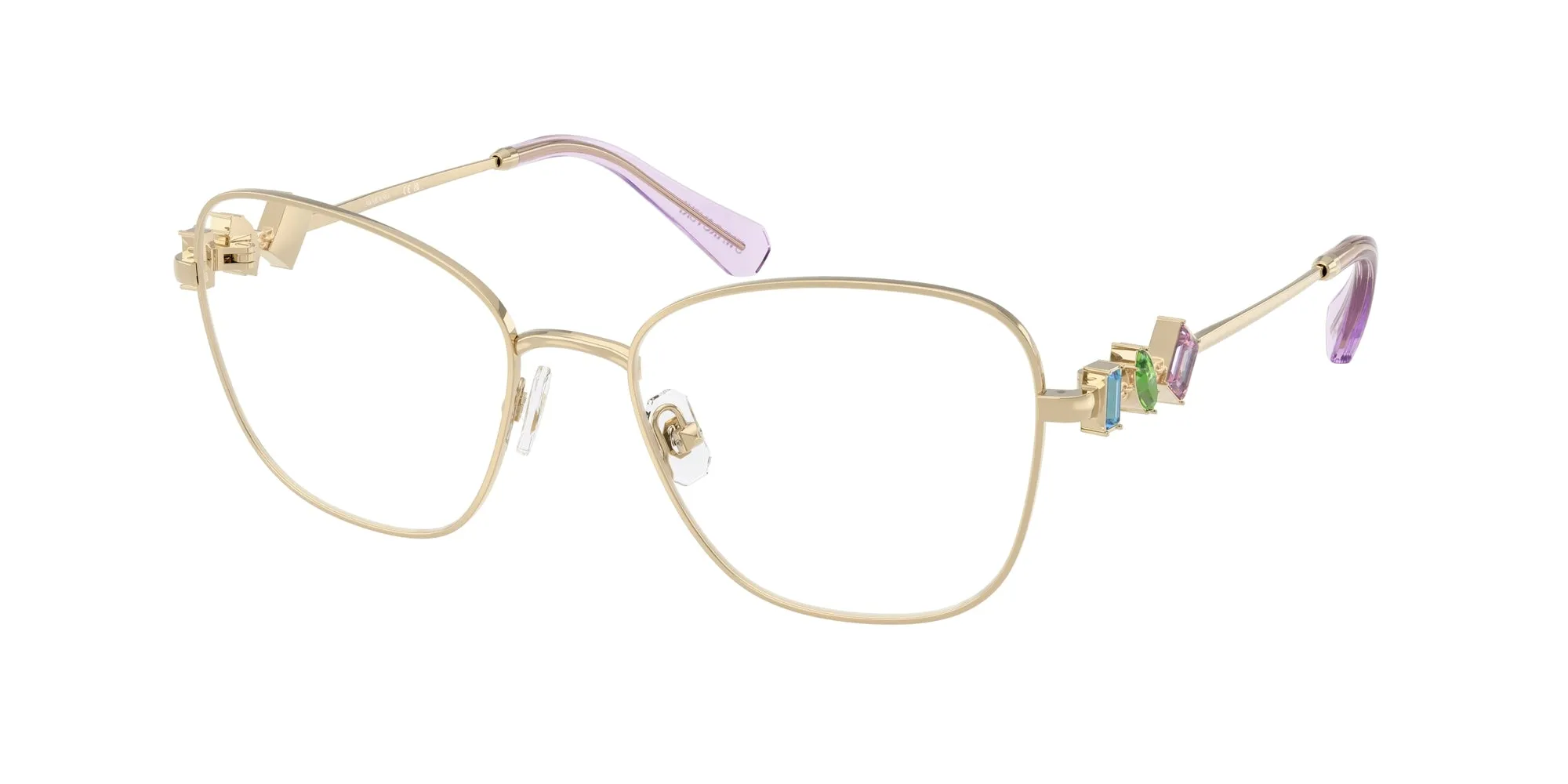 Swarovski SK1025 403M Montature da vista Metallo Oro Geometrica Normale - immagine 1
