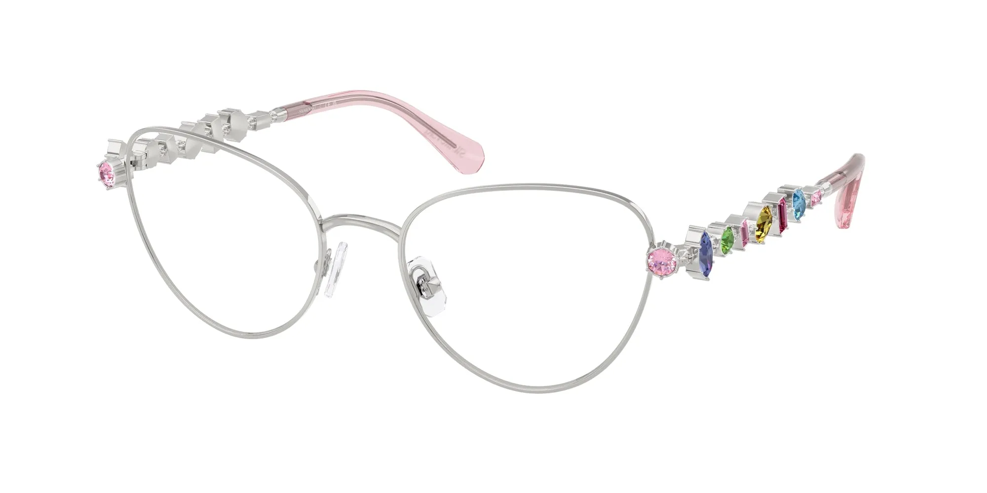 Swarovski SK1024 401M Montature da vista Metallo Argento Cat Eye Normale - immagine 1