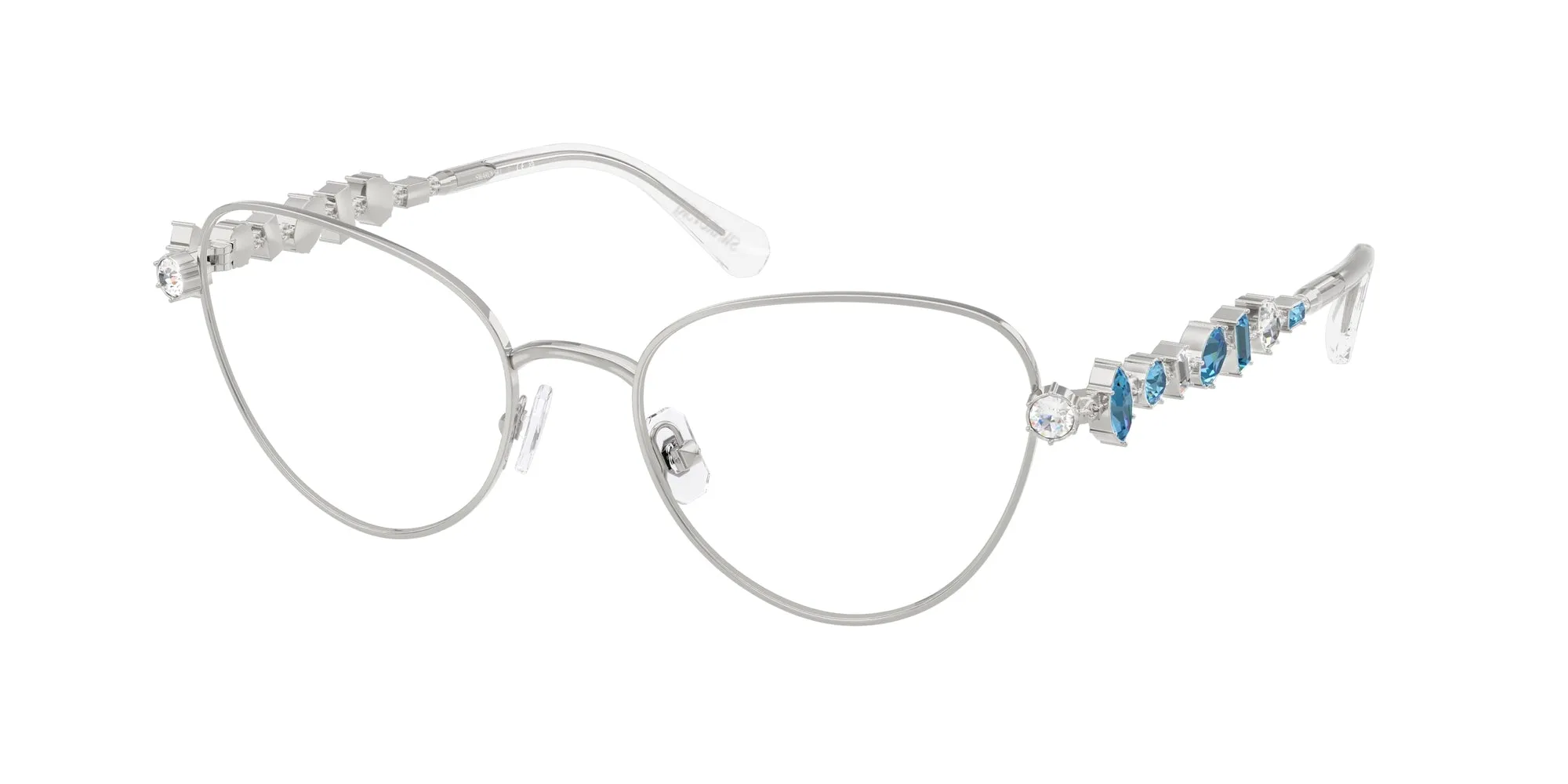 Swarovski SK1024 401A Montature da vista Metallo Argento Cat Eye Normale - immagine 1