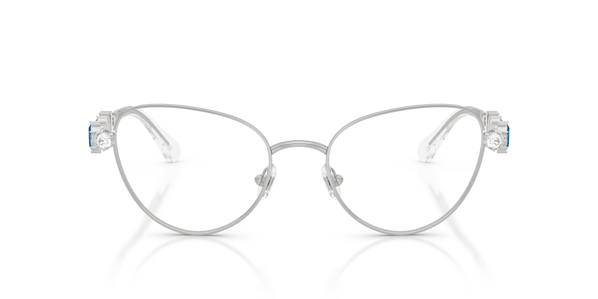 Swarovski SK1024 401A Montature da vista Metallo Argento Cat Eye Normale - immagine 3