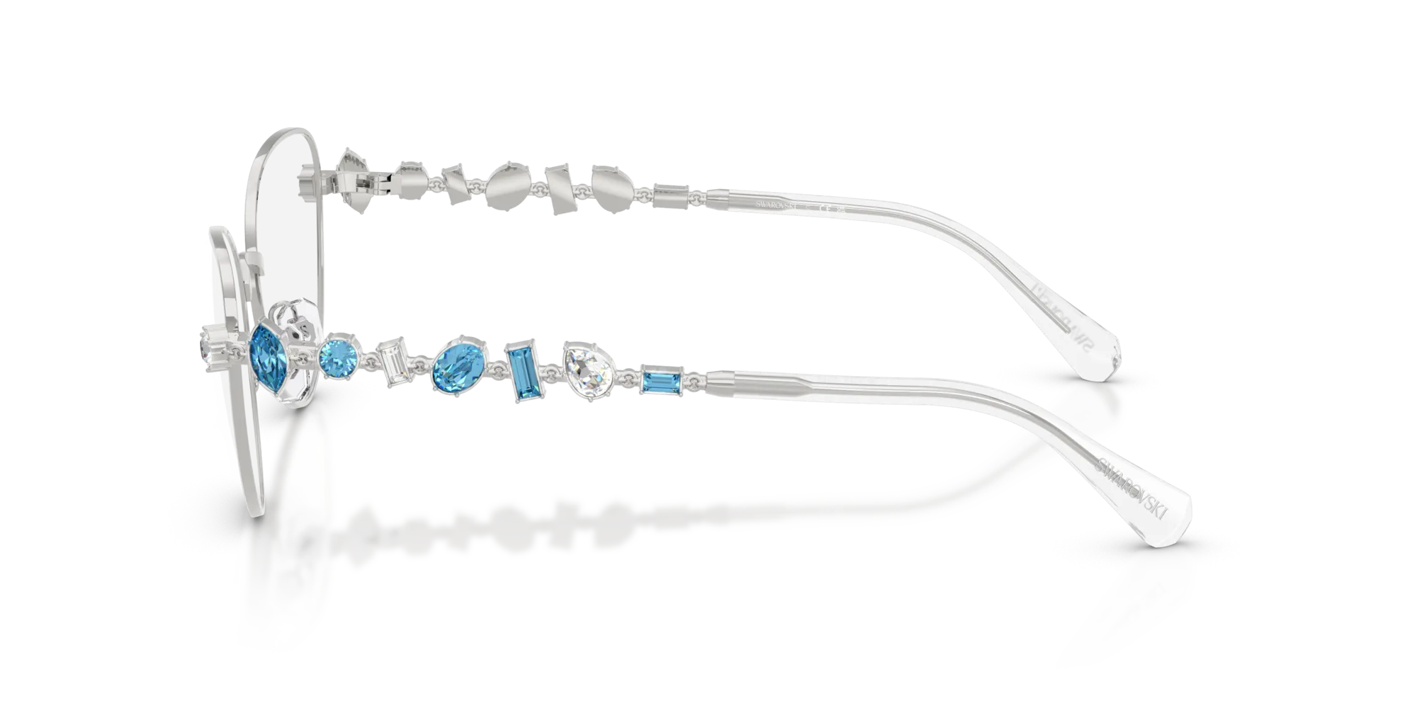 Swarovski SK1024 401A Montature da vista Metallo Argento Cat Eye Normale - immagine 4