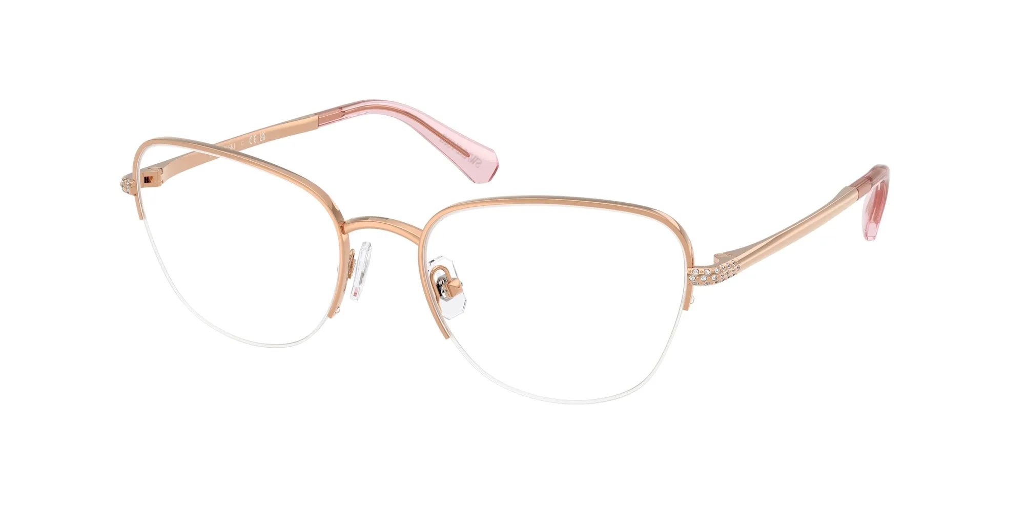 Swarovski SK1023 4014 Montature da vista Metallo Oro Cat Eye Normale - immagine 1