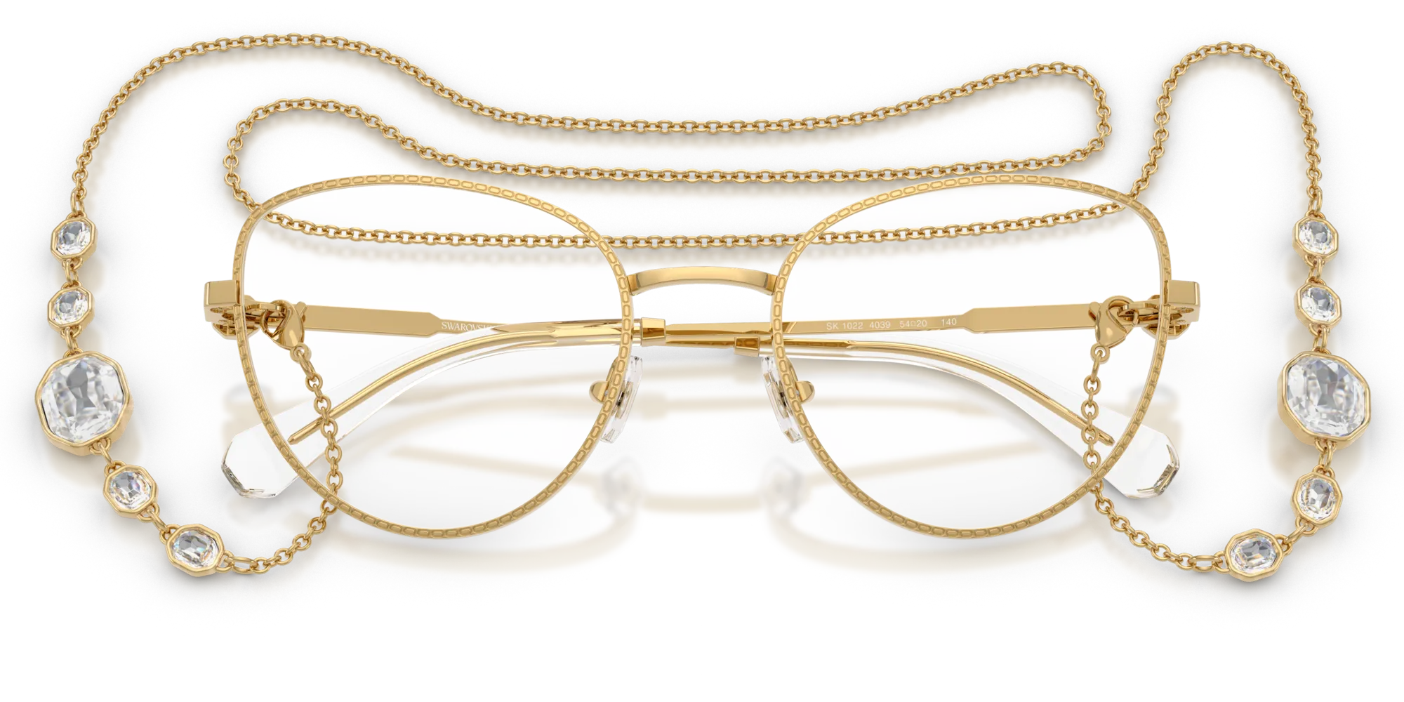 Swarovski SK1022 4039 Montature da vista Metallo Oro Cat Eye Normale - immagine 2