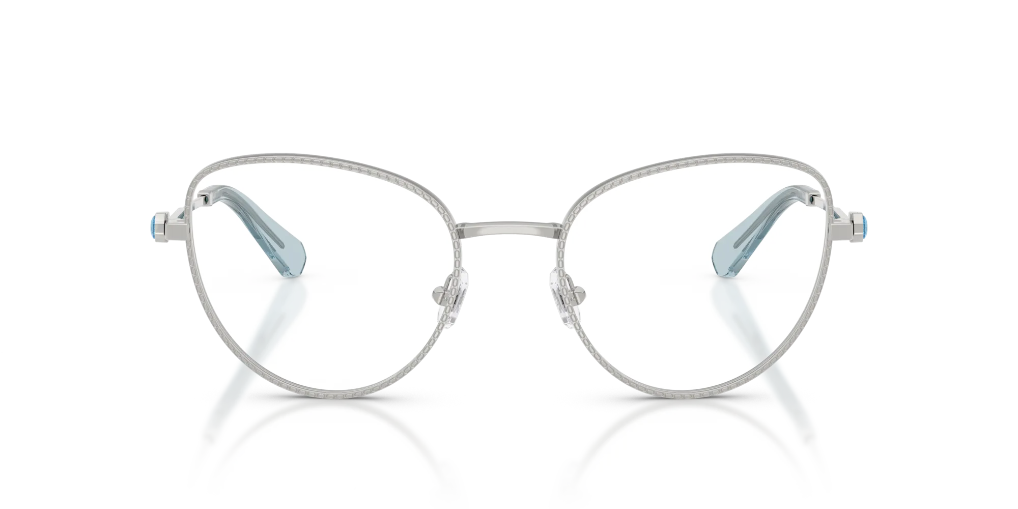 Swarovski SK1022 4020 Montature da vista Metallo Argento Cat Eye Normale - immagine 3