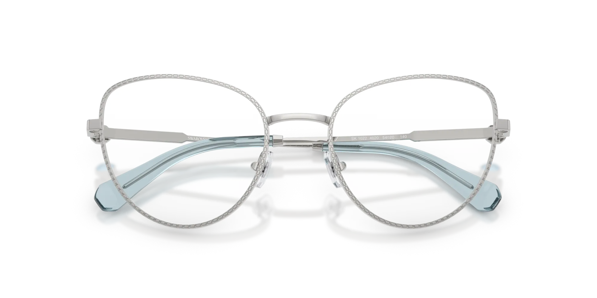 Swarovski SK1022 4020 Montature da vista Metallo Argento Cat Eye Normale - immagine 2