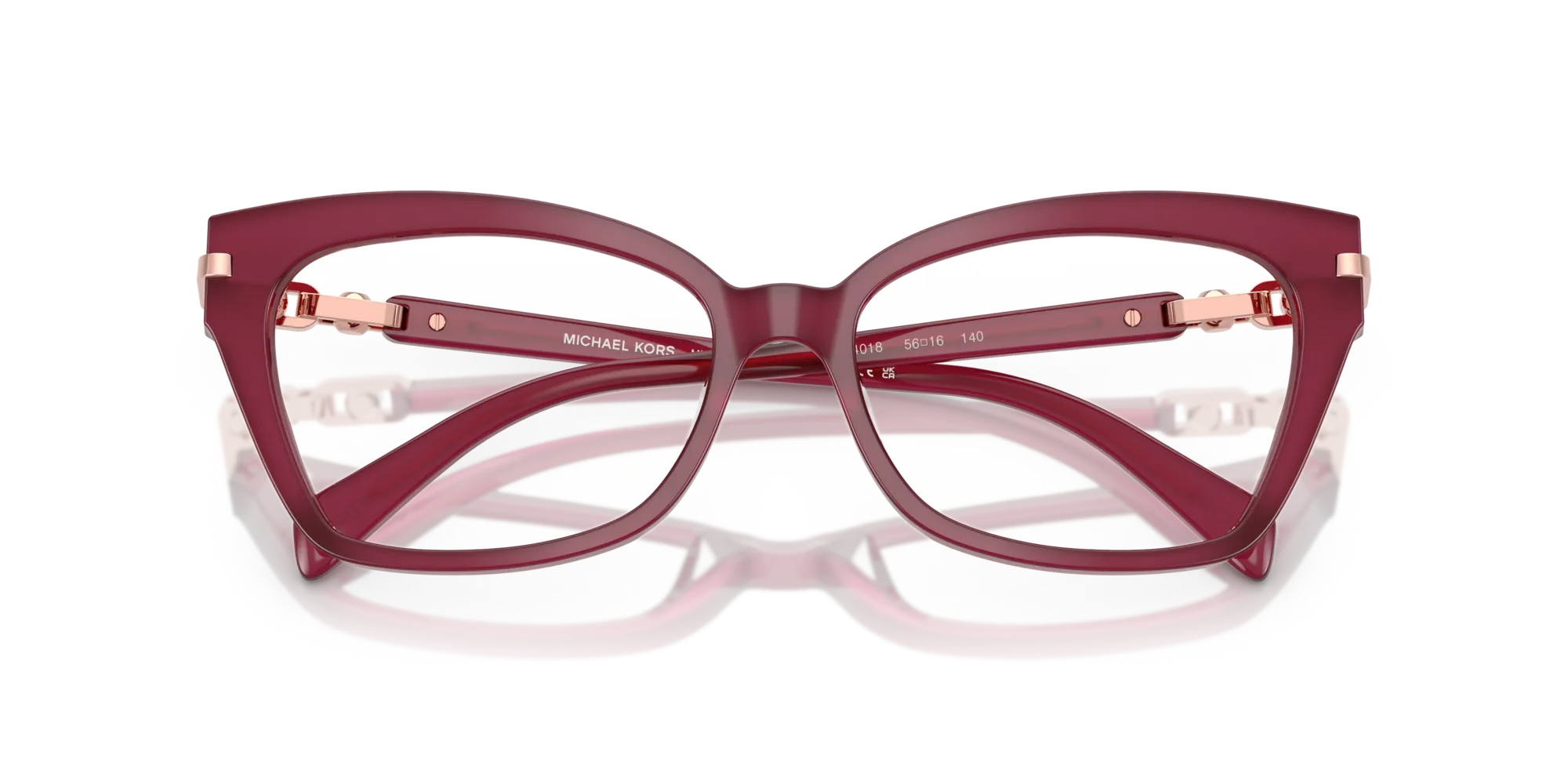 Michael Kors MK4146U MONTEGO BAY 4018 Montature da vista Acetato Rosso Squadrata Normale - immagine 2