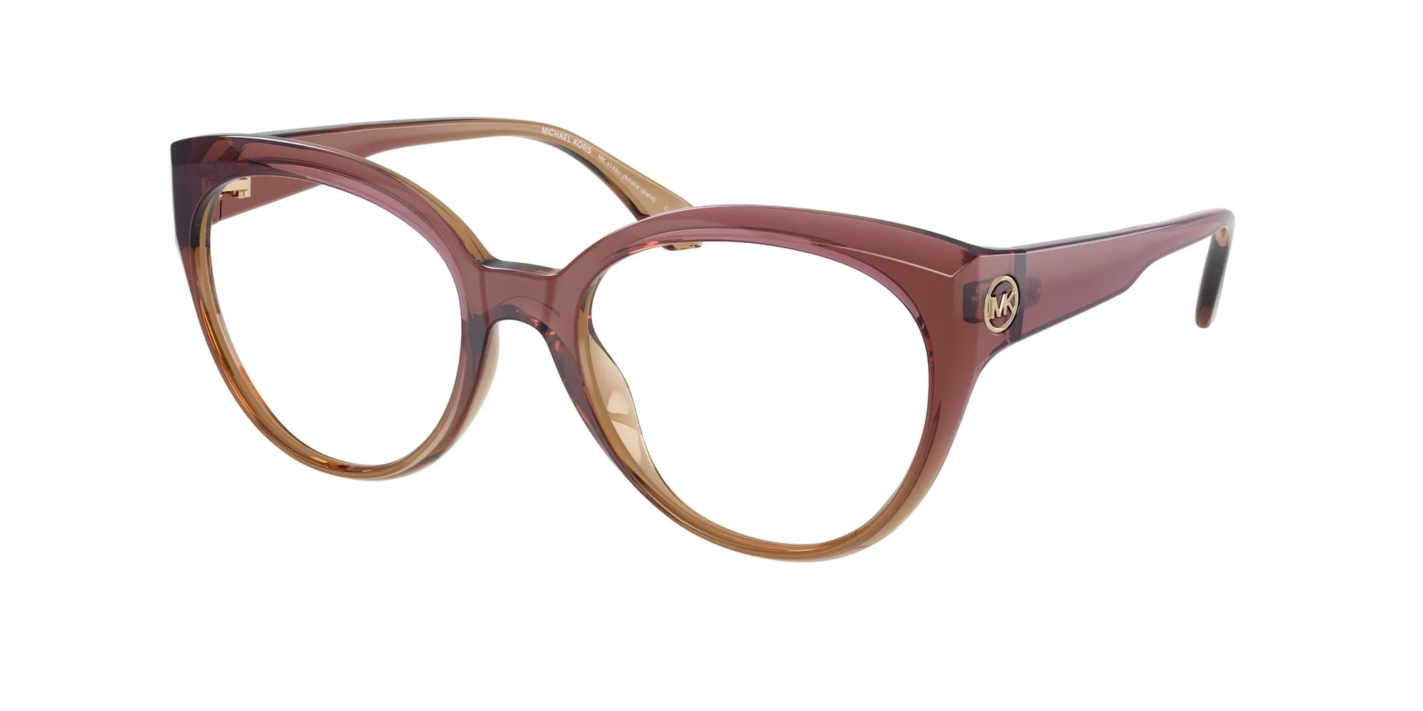Michael Kors MK4145U AMELIA ISLAND 3256 Montature da vista Iniettato Rosa Rotonda Normale - immagine 1