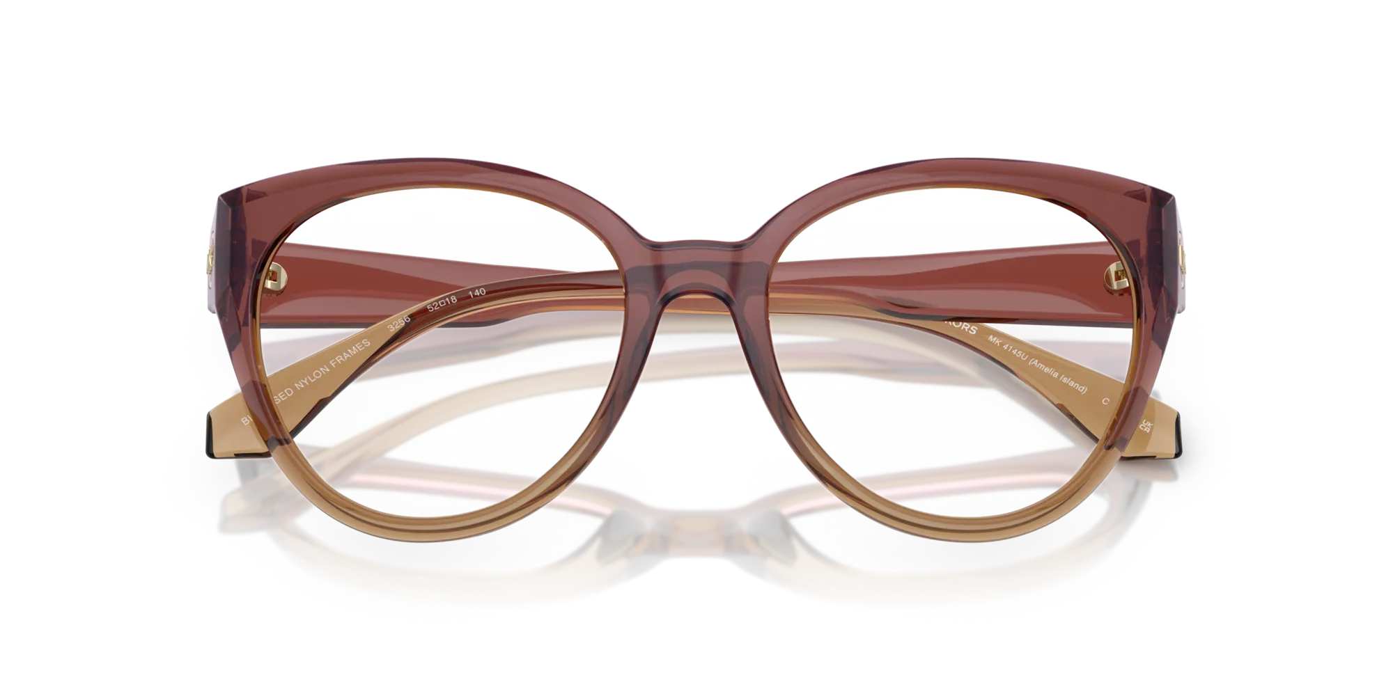 Michael Kors MK4145U AMELIA ISLAND 3256 Montature da vista Iniettato Rosa Rotonda Normale - immagine 2
