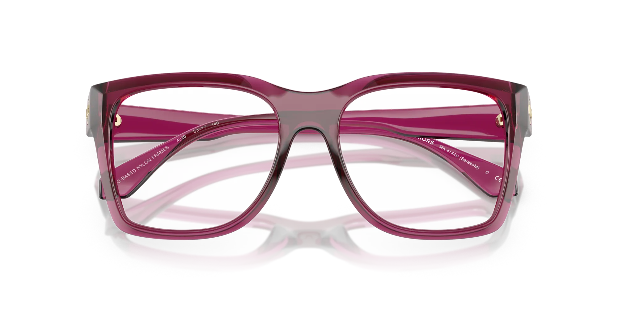Michael Kors MK4144U SARASOTA 4020 Montature da vista Iniettato Rosa Squadrata Normale - immagine 2
