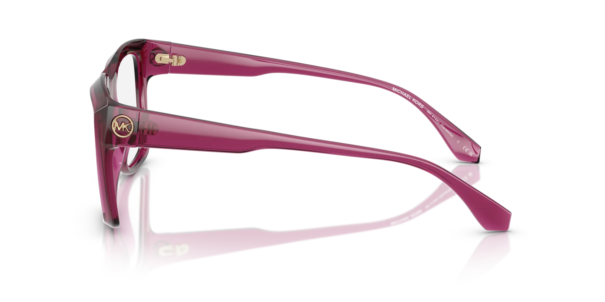 Michael Kors MK4144U SARASOTA 4020 Montature da vista Iniettato Rosa Squadrata Normale - immagine 4