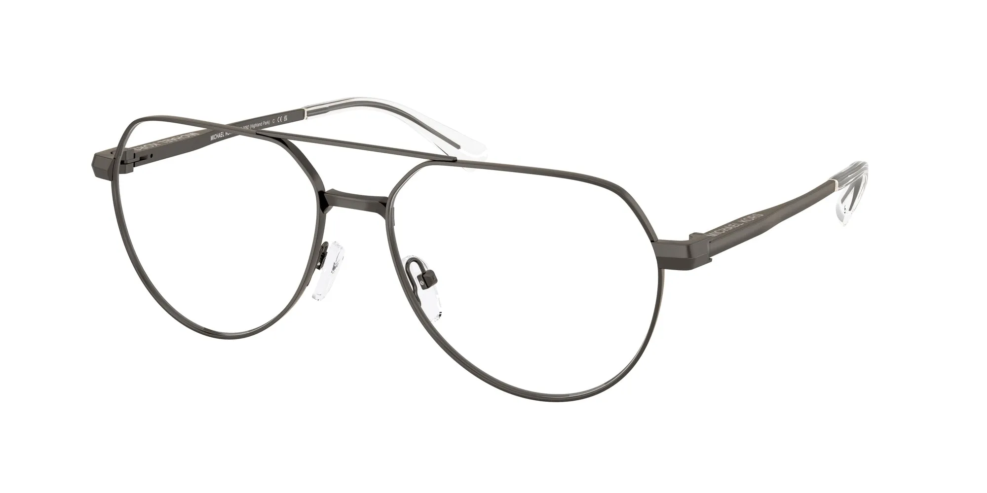Michael Kors MK3092 HIGHLAND PARK 1002 Montature da vista Metallo Grigio Pilot Normale - immagine 1
